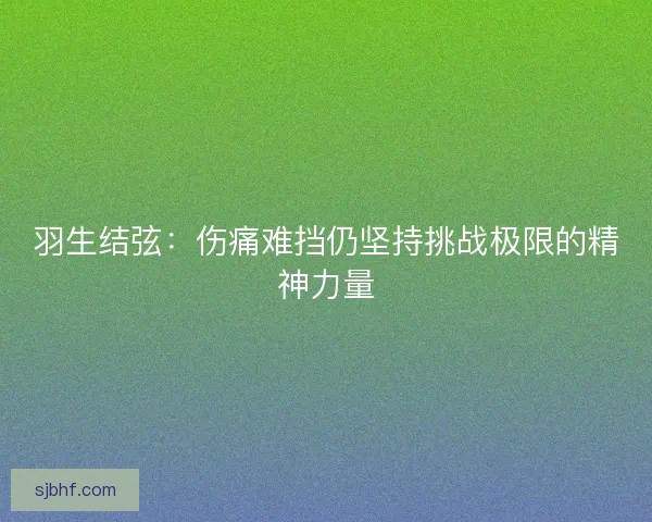 羽生结弦：伤痛难挡仍坚持挑战极限的精神力量